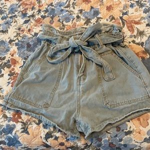 Shein ruffle tie shorts
